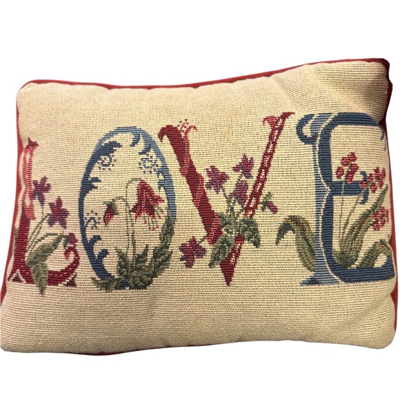 Vintage Tapestry Love Pillow - Picture 2 of 10